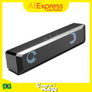 Caixinha de Som com LED RGB para PC Gamer Notebook TV Smart