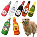 Brinquedos de pelúcia engraçados para cães em forma de garrafa de cerveja Cães pequenos e grandes
