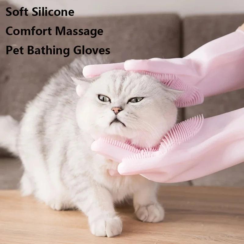 Luvas de limpeza para animais de estimação Cão Gato Banho