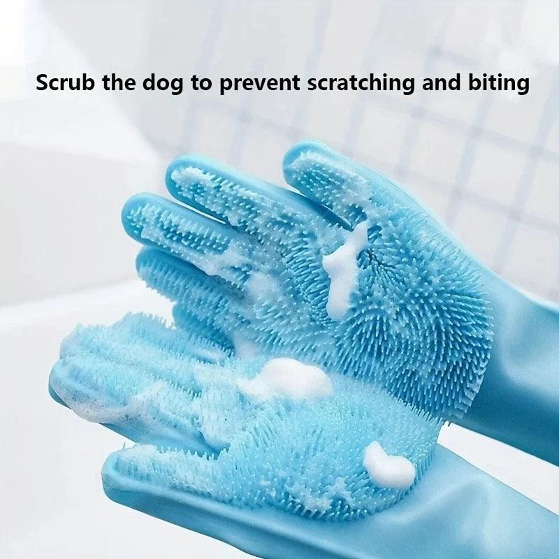 Luvas de limpeza para animais de estimação Cão Gato Banho