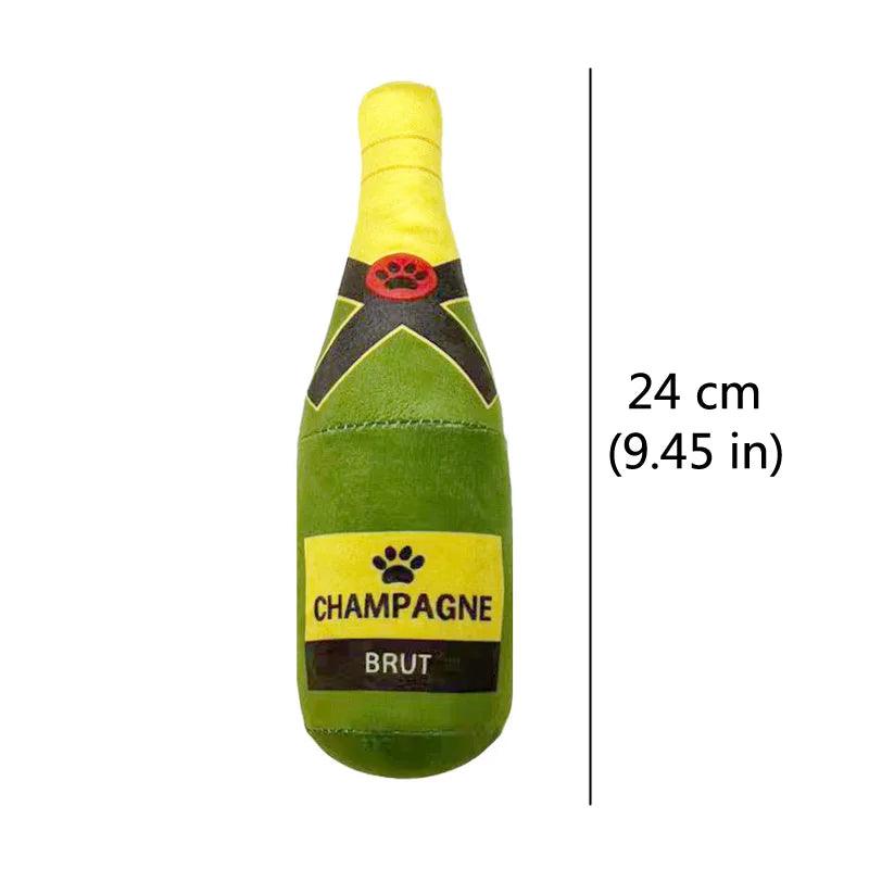 Brinquedos de pelúcia engraçados para cães em forma de garrafa de cerveja Cães pequenos e grandes